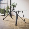 Glass Dining Table Set with 2 Cream Boucle Chairs &amp; 1 Bench - Seats 4 - Dax