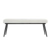 Glass Dining Table Set with 2 Cream Boucle Chairs &amp; 1 Bench - Seats 4 - Dax