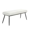 Glass Dining Table Set with 2 Cream Boucle Chairs &amp; 1 Bench - Seats 4 - Dax