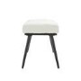 Glass Dining Table Set with 2 Cream Boucle Chairs & 1 Bench - Seats 4 - Dax