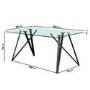 Glass Dining Table Set with 4 Mink Velvet Curved Chairs - Seats 4 - Dax