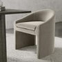 Glass Dining Table Set with 4 Mink Velvet Curved Chairs - Seats 4 - Dax