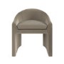 Glass Dining Table Set with 4 Mink Velvet Curved Chairs - Seats 4 - Dax