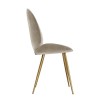 Rectangle Glass Dining Table with 4 Mink Velvet Dining Chairs - Dax