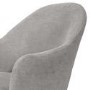 Round Glass Dining Table Set with 4 Grey Fabric Chairs - Seats 4 - Dax