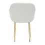 Round Glass Dining Table Set with Gold Legs with 4 Cream Boucle Chairs - Seats 4 - Dax