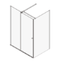 ONLY OPENED - Brushed Brass 8mm Glass Frameless Rectangular Sliding Shower Enclosure 1200x900mm - Denver