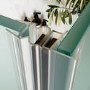 ONLY OPENED - Brushed Brass 8mm Glass Frameless Rectangular Sliding Shower Enclosure 1200x900mm - Denver