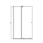 1400mm Chrome Frameless Sliding Door Shower Enclosure 8mm Glass + Wall Support Bar - Denver