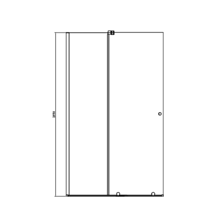 1400mm Chrome Frameless Sliding Door Shower Enclosure 8mm Glass + Wall Support Bar - Denver
