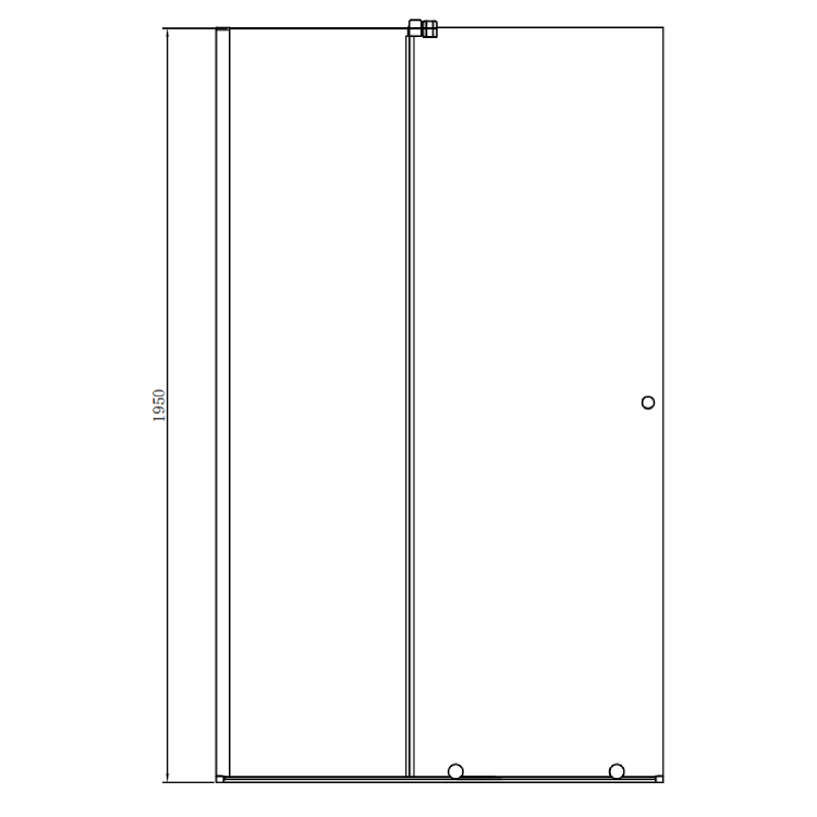 1400mm Brushed Brass Sliding Shower Door + Wall Support Bar 8mm Glass - Denver