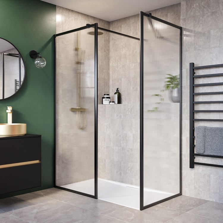 Grade A1 - 1400 x 800mm Rectangle Ultraslim Shower Tray with Hidden Waste - Helsinki