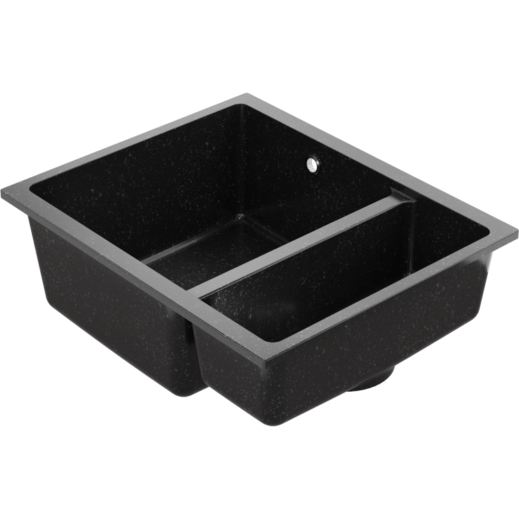 1.5 Bowl Black Inset Granite Composite Kitchen Sink with Waste Kit - Enza Eden
