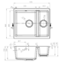 1.5 Bowl Black Inset Granite Composite Kitchen Sink with Waste Kit - Enza Eden