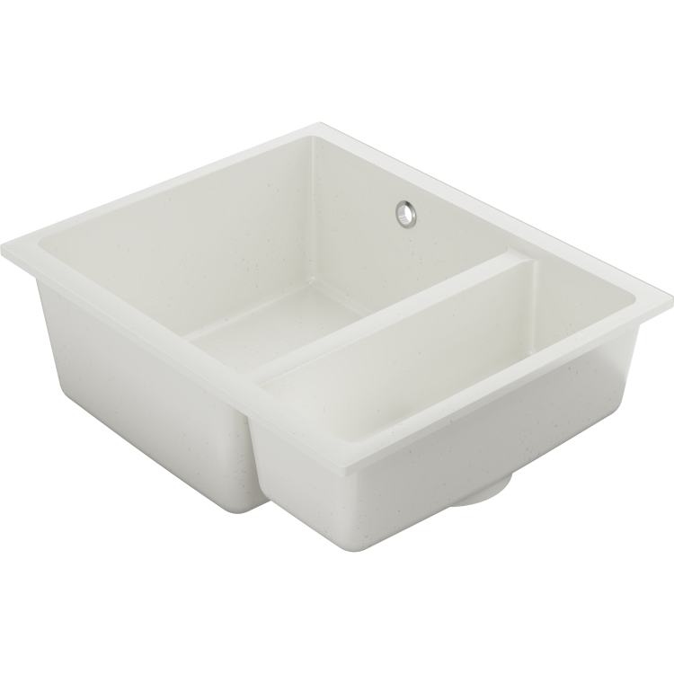1.5 Bowl White Undermount Granite Composite Kitchen Sink with Waste Kit - Enza Eden