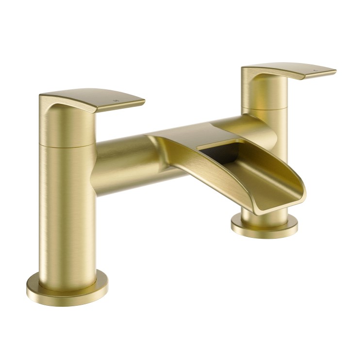 ONLY OPENED - Brushed Brass Bath Mixer Tap - Elina