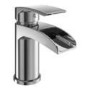 Grade A1 - Chrome Waterfall Basin Mixer Tap & Freestanding Tap Pack - Elina