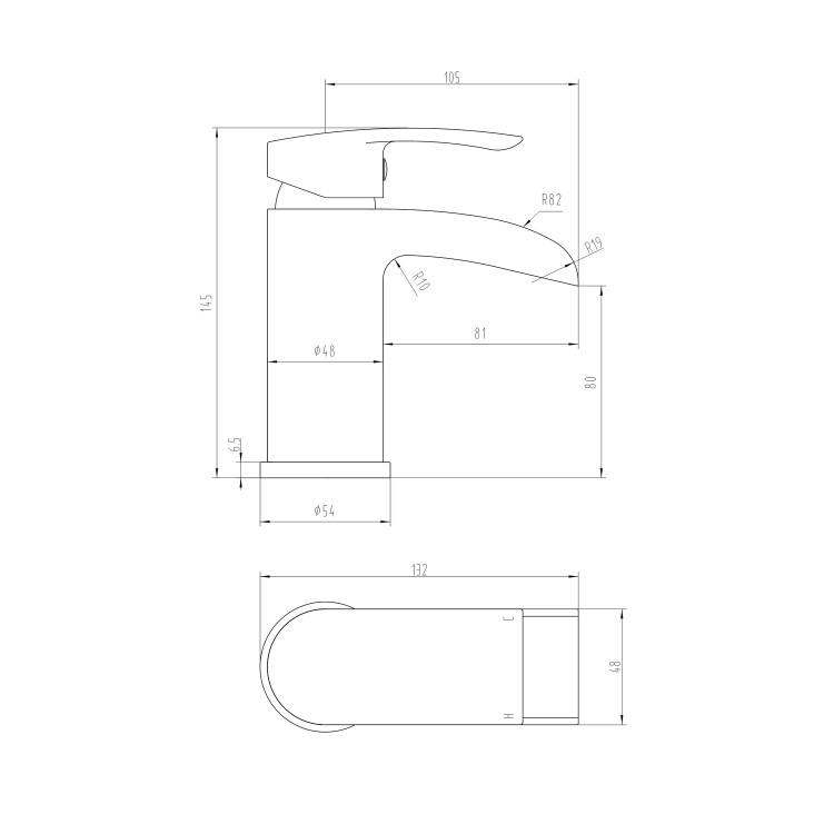 Grade A1 - Chrome Waterfall Basin Mixer Tap & Freestanding Tap Pack - Elina