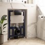 820mm Wall Hung Toilet Frame with Gunmetal Pneumatic Dual Flush Plate & Concelead Cistern - Elira