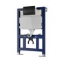 Wall Hung Toilet with Soft Close Toilet Seat, Gunmetal Pneumatic Flush Plate, 820mm Frame & Cistern - Alcor