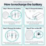 Round Backlit Wall Mirror with Battery Operated Lights 80cm- Elio