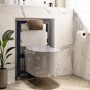 ALMOST PERFECT - 820mm Wall Hung Toilet Frame with Brushed Bronze Pneumatic Flush Plate & Concealed Cistern - Elira