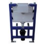 Wall Hung Rimless Toilet with Soft Close Seat, Brushed Bronze Pneumatic Flush Plate, 820mm Frame & Cistern – Roma
