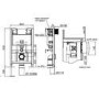 Wall Hung Rimless Toilet with Soft Close Seat, Brushed Bronze Pneumatic Flush Plate, 820mm Frame & Cistern – Roma