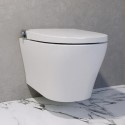 A1/PURWHTE451 GRADE A1 - Wall Hung Smart Bidet Japanese Toilet with Heated Seat - Purificare