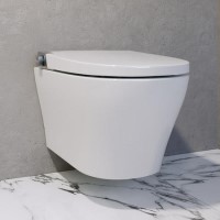 GRADE A1 - Wall Hung Smart Bidet Japanese Toilet with Heated Seat - Purificare