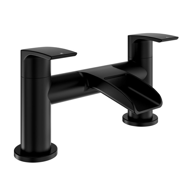 ONLY OPENED - Matt Black Bath Mixer Tap - Elina