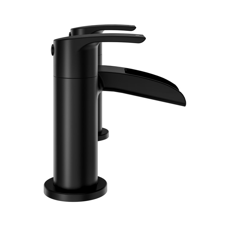 ONLY OPENED - Matt Black Bath Mixer Tap - Elina