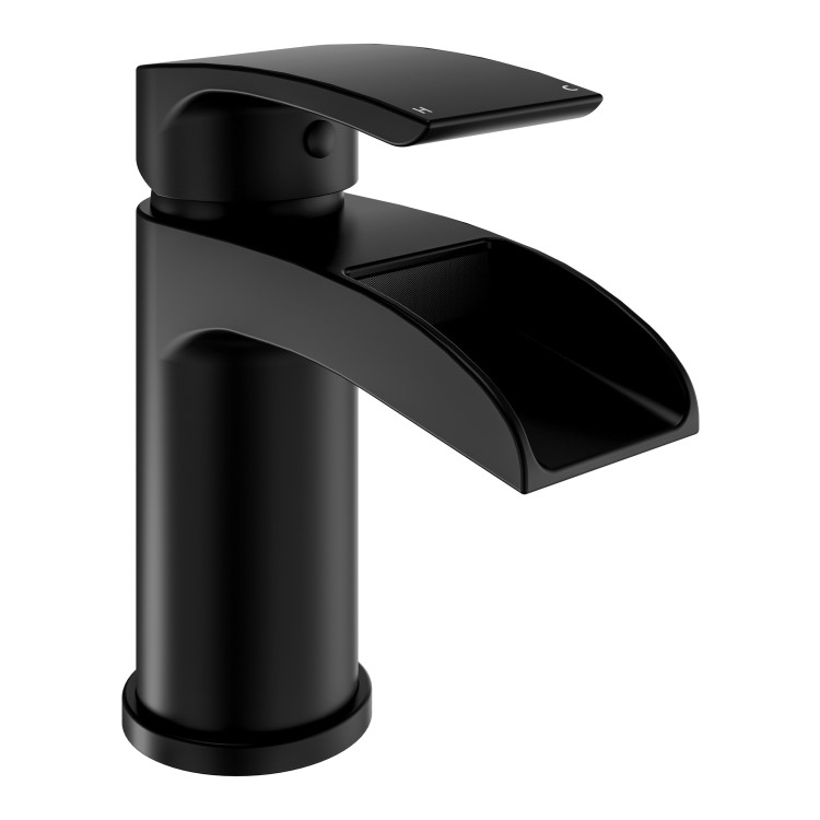 ONLY OPENED - Matt Black Mono Basin Mixer - Elina