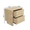 Light Wood 3 Piece Bedroom Furniture Set with Dressing Table - Emile Sustainable Furniture