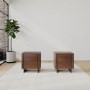 Dark Wood Pair of Bedside Tables - Emile Sustainable Furniture