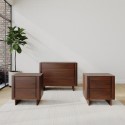 BUN/EML005/87487 Dark Wood 3 Piece Bedroom Furniture Set - Emile Sustainable Furniture