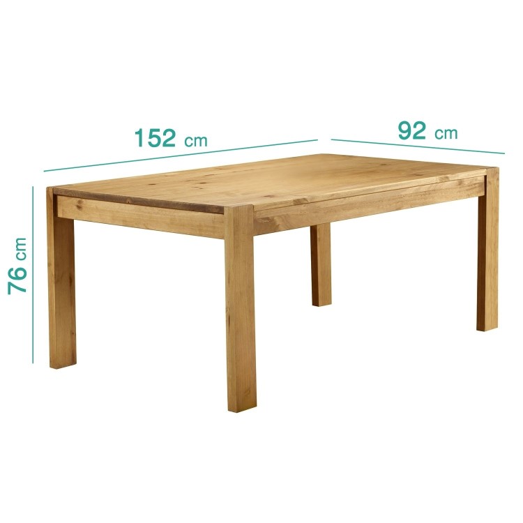 Emerson Solid Pine Rectangle Dining Table with 2 Benches & 2 Dining Chairs