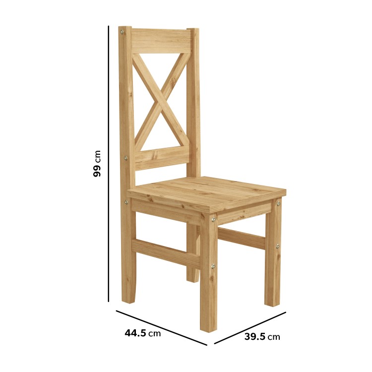 Solid Pine Dining Table with 2 Matching Benches and Chairs - Seats 6 - Emerson