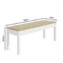 Solid Pine & White Dining Table with 2 Matching Dining Benches - Seats 4 - Emerson