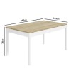 Solid Pine &amp; White Dining Table with 2 White Spindle Dining Chairs &amp; a Matching bench - Emerson