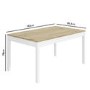 Solid Pine & White Dining Table with 2 White Spindle Dining Chairs & a Matching bench - Emerson