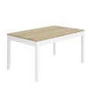 Solid Pine &amp; White Dining Table with 2 White Spindle Dining Chairs &amp; a Matching bench - Emerson