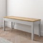 Large Grey & Solid Pine 2 Seater Hallway Bench - Emerson