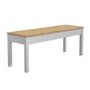 Large Grey & Solid Pine 2 Seater Hallway Bench - Emerson