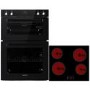 electriQ Built In Electric Double Oven and 60cm 4 Zone Ceramic Hob