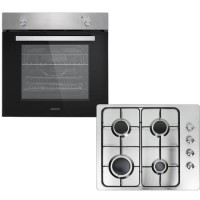 electriQ Stainless Steel Single Oven and Gas Hob Pack electriQ Stainless Steel Single Oven and Gas Hob Pack