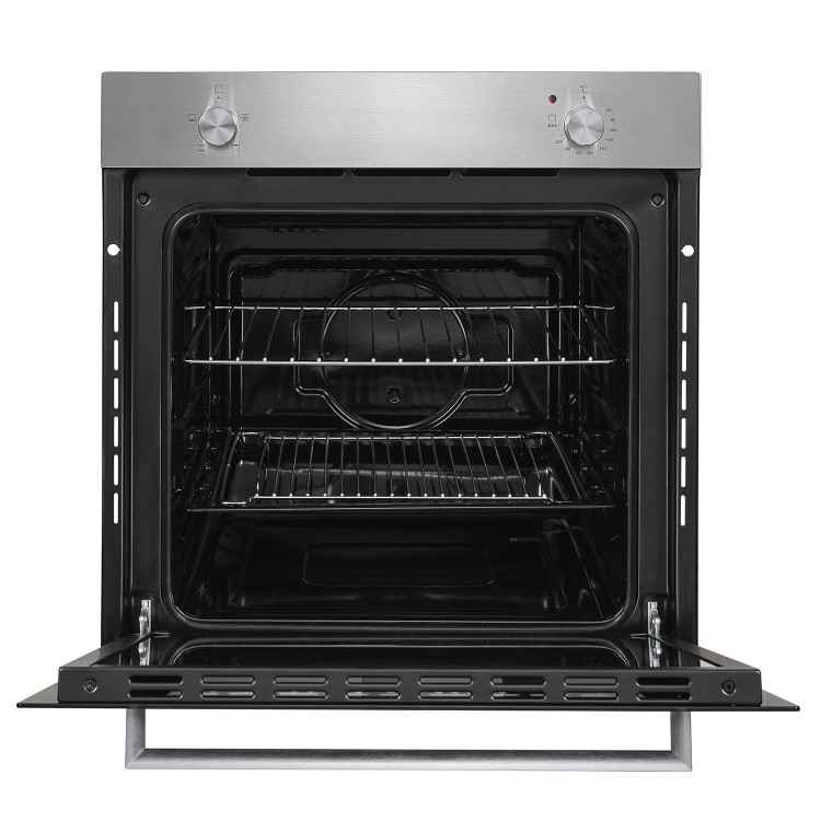 electriQ Stainless Steel Single Oven and Gas Hob Pack