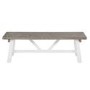 Extendable Wood Dining Table in White & Grey Wash with 2 Chairs & 1 Bench - Fawsley