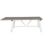 Extendable Wood Dining Table in White & Grey Wash with 2 Chairs & 1 Bench - Fawsley