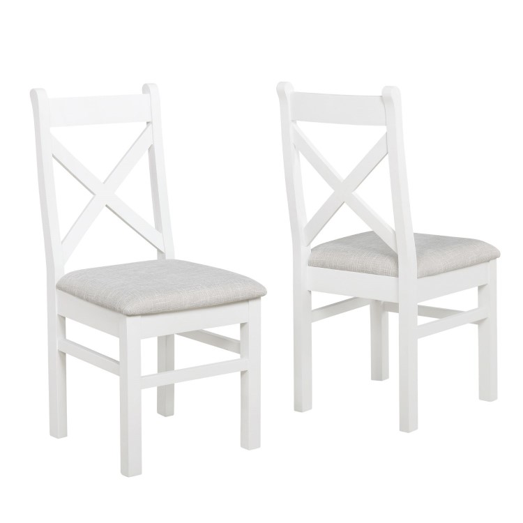 Extendable Wood Dining Table in White & Grey Wash with 2 Chairs & 1 Bench - Fawsley